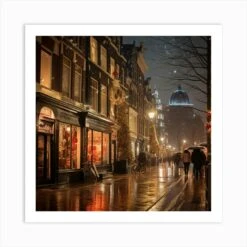 Amsterdam Christmas Shopping 3 Art Print