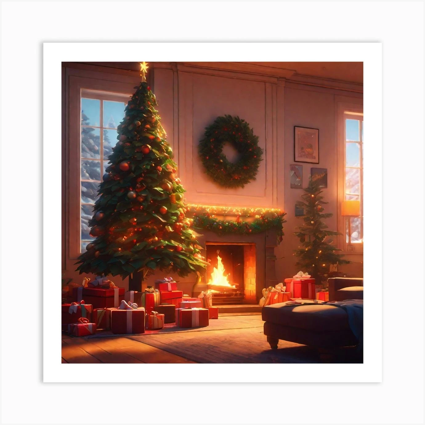 Christmas Tree In The Living Room 127 Art Print 3 Christmas Tree In The Living Room 127 Art Print