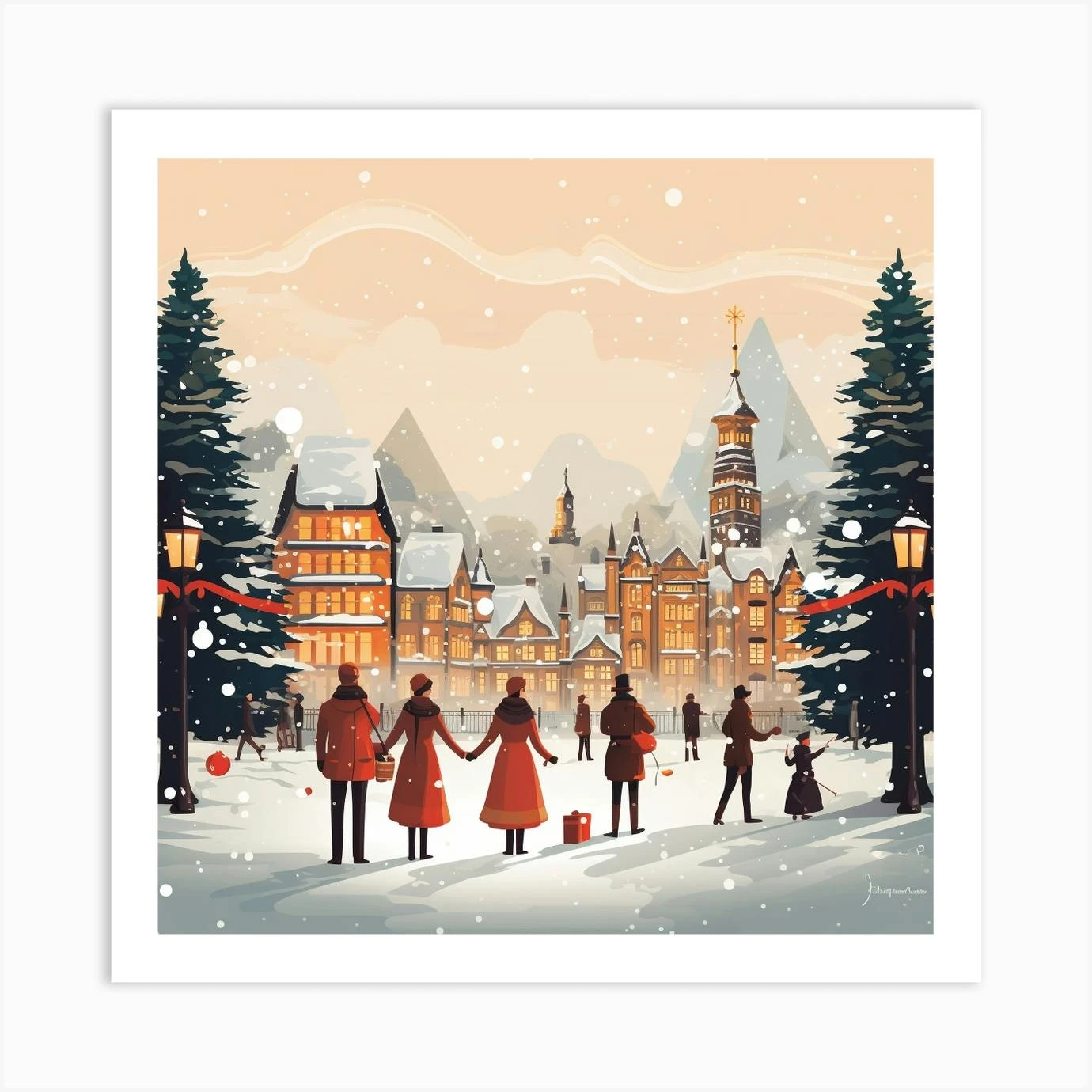 Christmas In Switzerland Art Print 3 Christmas In Switzerland Art Print