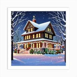 Christmas House 26 Art Print