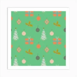 Christmas Tree Pattern Art Print