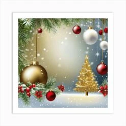Christmas Background 25 Art Print