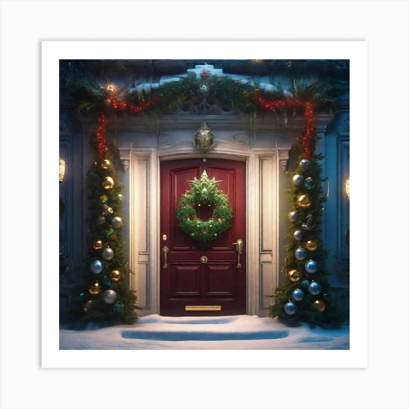 Christmas Door 99 Art Print 3 Christmas Door 99 Art Print