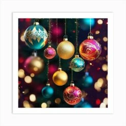 Christmas Ornaments 156 Art Print