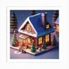 Christmas House 102 Art Print -Xmas Gifts Hub m2Fgen2Fart print square p12Ff2f353f8 95ba 48e6 82bb 5eb01ca44a6c