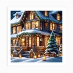 Christmas House 112 Art Print