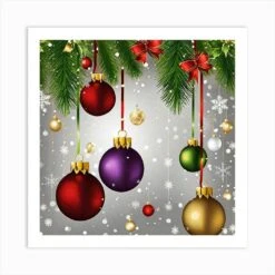 Christmas Ornaments 93 Art Print