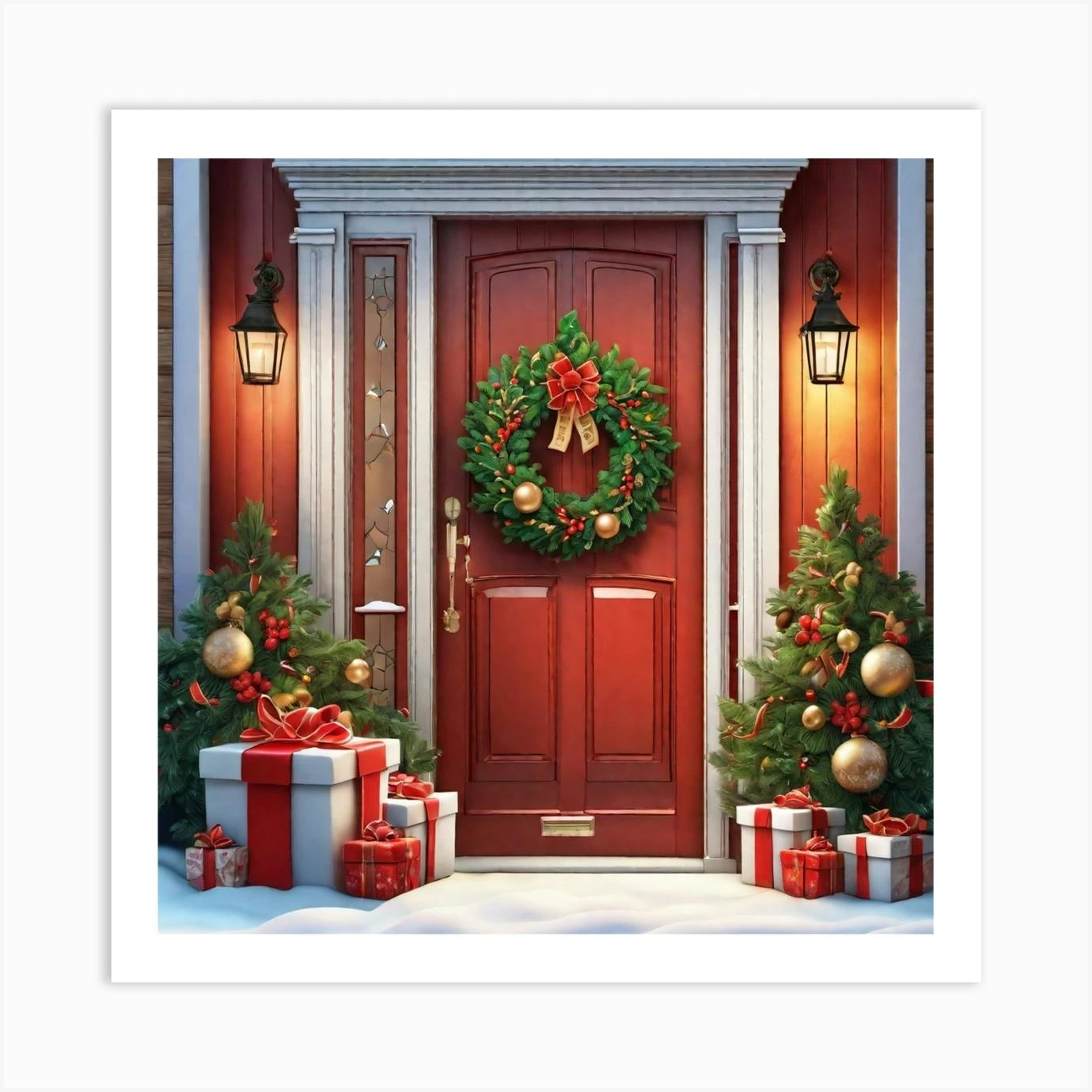 Christmas Door 185 Art Print 3 Christmas Door 185 Art Print