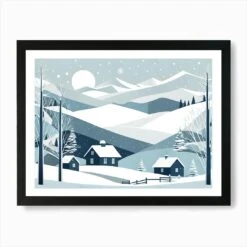 Christmas Snow 8 Vector Art Art Print -Xmas Gifts Hub m2Fgen2Fart print std landscape framed black2F8a2db533 d39f 45c5 9b20 b9116834d418