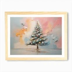 Abstract Christmas Tree 11 Art Print -Xmas Gifts Hub m2Fgen2Fart print std landscape framed oak2Fab1b3f78 8d59 4d27 849d b2bdbb031297