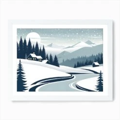 Christmas Snow 9 Vector Art Art Print -Xmas Gifts Hub m2Fgen2Fart print std landscape framed white2F06403c0f b8b9 4508 a6a1 fd80cc06b892