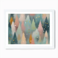 Abstract Christmas Tree 10 Art Print -Xmas Gifts Hub m2Fgen2Fart print std landscape framed white2F0b63906a 0b83 45f7 996d 5b9b5cbfc81f