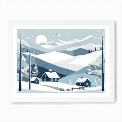 Christmas Snow 8 Vector Art Art Print -Xmas Gifts Hub m2Fgen2Fart print std landscape framed white2Fe5640749 949b 4bff 8924 30dca3161d04