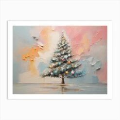 Abstract Christmas Tree 11 Art Print