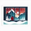 Christmas Window 4 Vector Art Art Print