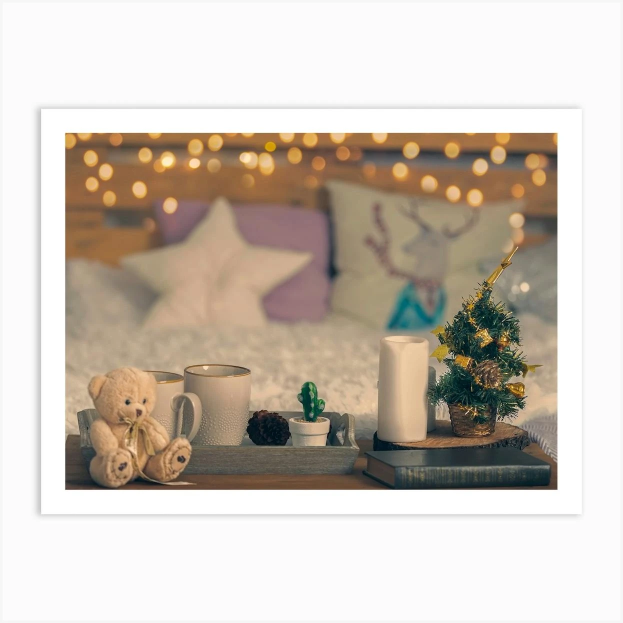 Vintage Christmas Still Life. Art Print 3 Vintage Christmas Still Life. Art Print