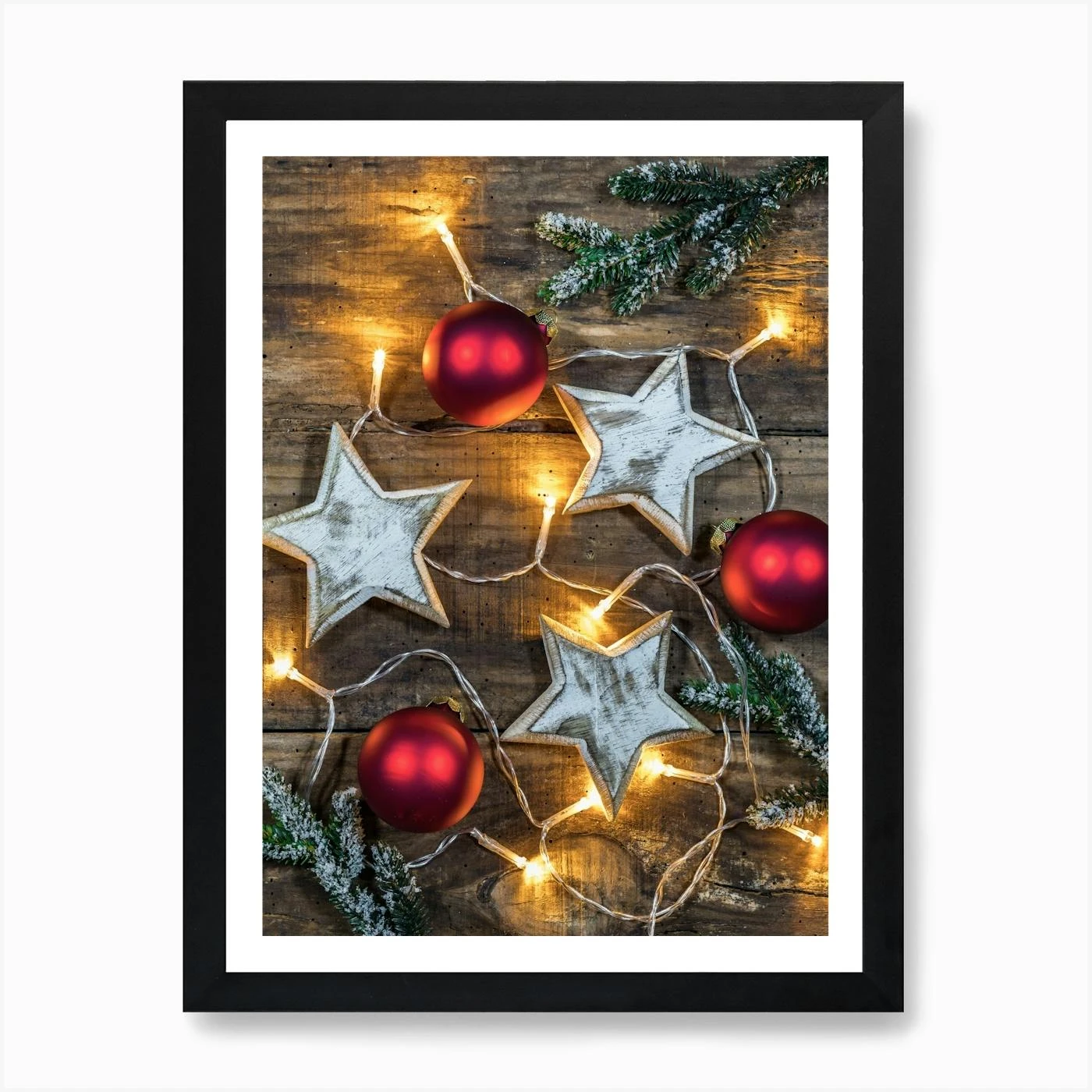 Christmas Decoration With Lights Art Print 7 Christmas Decoration With Lights Art Print - Image 5