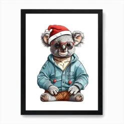 Koala Christmas Hat Art Print 12 Koala Christmas Hat Art Print -Xmas Gifts Hub m2Fgen2Fart print std portrait framed black2F330a3ebd 800b 4b02 9867 1ac28d7370ba