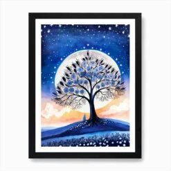 Christmas Shubie Tree Painting (34) Art Print -Xmas Gifts Hub m2Fgen2Fart print std portrait framed black2F389e62bd 82e8 4df3 a892 a5998d73c192