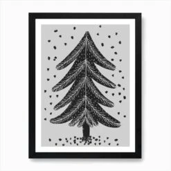 Christmas Tree Art Print -Xmas Gifts Hub m2Fgen2Fart print std portrait framed black2F48e3705f 2af6 40a0 b4cf 8d2695b8c9c5