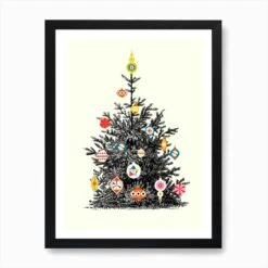 Retro Decorated Christmas Tree Art Print 12 Retro Decorated Christmas Tree Art Print -Xmas Gifts Hub m2Fgen2Fart print std portrait framed black2F5539ef1f 5182 40c6 93f0 cddfb77bb009
