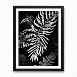 Christmas Fern Linocut Art Print 12 Christmas Fern Linocut Art Print -Xmas Gifts Hub m2Fgen2Fart print std portrait framed black2F6132e670 d44f 481b aeee dbf7ac774b4a
