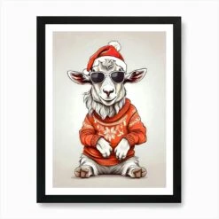 Goat Christmas Hat Art Print 12 Goat Christmas Hat Art Print -Xmas Gifts Hub m2Fgen2Fart print std portrait framed black2F74e3bcf0 6cf0 452a b6e3 81ba553f594e