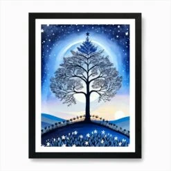 Christmas Shubie Tree Painting (14) Art Print -Xmas Gifts Hub m2Fgen2Fart print std portrait framed black2F8e3bbf04 2aad 47f9 843b d37f44f7cb48