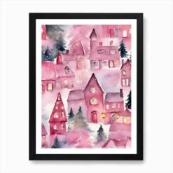 Pink Christmas Village 3 Art Print 12 Pink Christmas Village 3 Art Print -Xmas Gifts Hub m2Fgen2Fart print std portrait framed black2F8ebb8c86 a1c2 4ae4 bfe3 8d17f7b355b5