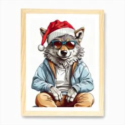 Wolf Christmas Hat Art Print 11 Wolf Christmas Hat Art Print -Xmas Gifts Hub m2Fgen2Fart print std portrait framed oak2F03f8da03 0203 4a87 884a 8ffa85d0be88