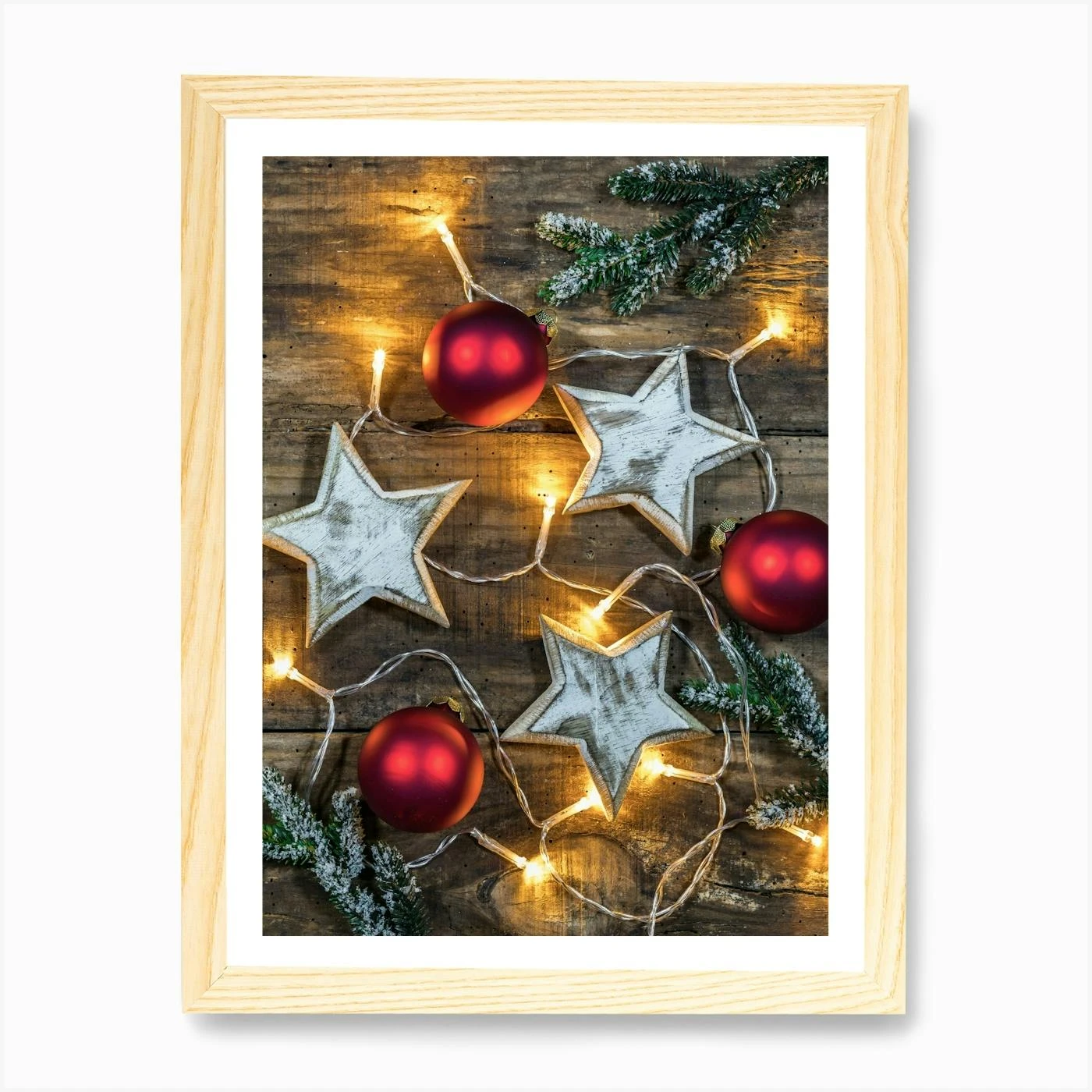 Christmas Decoration With Lights Art Print 6 Christmas Decoration With Lights Art Print - Image 4