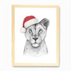 Christmas Lioness Art Print 11 Christmas Lioness Art Print -Xmas Gifts Hub m2Fgen2Fart print std portrait framed oak2F6334c758 3e08 4d89 9adc e841016e77c7