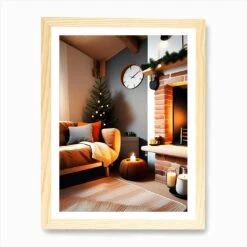 Christmas Living Room With Fireplace Art Print 11 Christmas Living Room With Fireplace Art Print -Xmas Gifts Hub m2Fgen2Fart print std portrait framed oak2F6e9e3454 9a26 4416 a4ce 6ea26f4bc8db