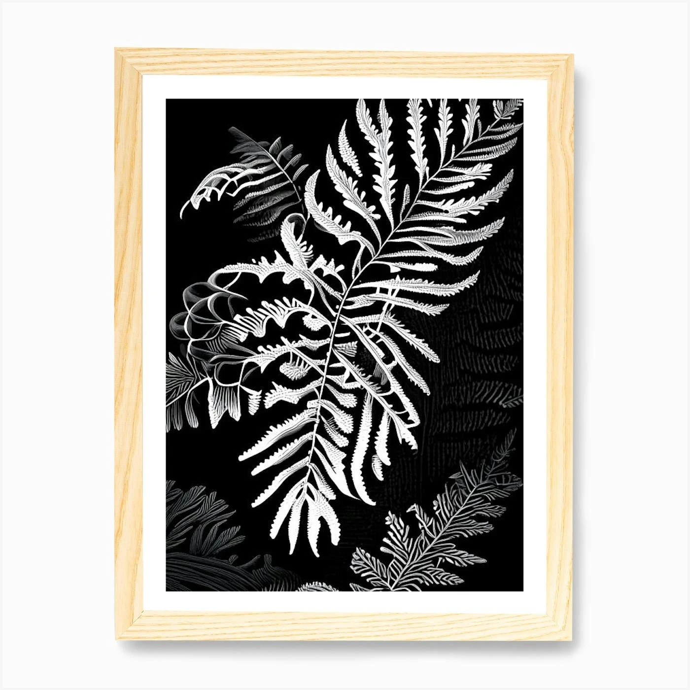 Christmas Fern Linocut Art Print 6 Christmas Fern Linocut Art Print - Image 4