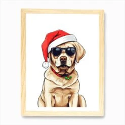 Christmas Labrador Dog Art Print -Xmas Gifts Hub m2Fgen2Fart print std portrait framed oak2F9131cb71 5ea9 4bee 993e 7bce6cbe091b