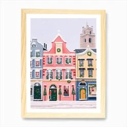 Dublin Ireland Travel Snow Christmas Painting Art Print -Xmas Gifts Hub m2Fgen2Fart print std portrait framed oak2F93bf1af2 fc67 49e9 8955 a87105ce5de5