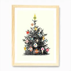 Retro Decorated Christmas Tree Art Print 11 Retro Decorated Christmas Tree Art Print -Xmas Gifts Hub m2Fgen2Fart print std portrait framed oak2Fb599bb8c f0c5 422f bf86 833ff4d0efcb