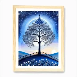 Christmas Shubie Tree Painting (14) Art Print -Xmas Gifts Hub m2Fgen2Fart print std portrait framed oak2Fe5197cf5 3e7a 446e a03e 4b1544255062