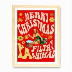 Retro Christmas Decor Art Print -Xmas Gifts Hub m2Fgen2Fart print std portrait framed oak2Feae86b9c 753e 4fa9 8d90 570e74f2e7d6