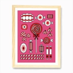 Pink Peppermint Christmas Candy Illustrated Art Print 11 Pink Peppermint Christmas Candy Illustrated Art Print -Xmas Gifts Hub m2Fgen2Fart print std portrait framed oak2Ff507c700 ba43 4e33 a5e1 25c227c96efa