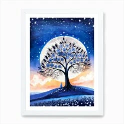 Christmas Shubie Tree Painting (34) Art Print -Xmas Gifts Hub m2Fgen2Fart print std portrait framed white2F0025dc50 5ba9 4bda 8343 90e0d2d0b3da