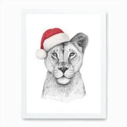 Christmas Lioness Art Print 10 Christmas Lioness Art Print -Xmas Gifts Hub m2Fgen2Fart print std portrait framed white2F05eafc31 bc08 42bf 9c66 bc6edadff145