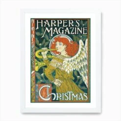 Christmas Issue Of Harper'S Magazine Art Print -Xmas Gifts Hub m2Fgen2Fart print std portrait framed white2F5e15475c 9cbd 489e b793 5358b603f04b