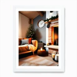 Christmas Living Room With Fireplace Art Print 10 Christmas Living Room With Fireplace Art Print -Xmas Gifts Hub m2Fgen2Fart print std portrait framed white2F883fadfa 6e06 4a9a a330 710101a98b2b