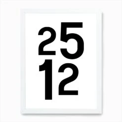 Numbers 25 12 Christmas Day Art Print -Xmas Gifts Hub m2Fgen2Fart print std portrait framed white2Fa8466a4d aab0 4bf2 8fa4 1130bfdf6ccb