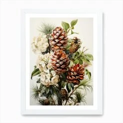 Pine Cone Christmas Art Print -Xmas Gifts Hub m2Fgen2Fart print std portrait framed white2Fcfa656ea fec0 4f08 93a4 f7ab1f6c9a9d