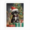 Christmas Shih Tzu Dog Wear Santa Hat (17) Art Print -Xmas Gifts Hub m2Fgen2Fart print std portrait p12F09082323 5bfa 4fca 8ee8 c05d0de5c6b4