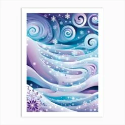 Christmas Days, Christmas Concept Art, Christmas Vector Art, Vector Art, Christmas Art, Christmas Snow, Christmas, Snow Flakes 12 Art Print