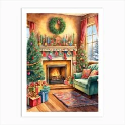 Christmas Home. Art Print