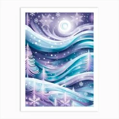 Christmas Days, Christmas Concept Art, Christmas Vector Art, Vector Art, Christmas Art, Christmas Snow, Christmas, Snow Flakes 6 Art Print